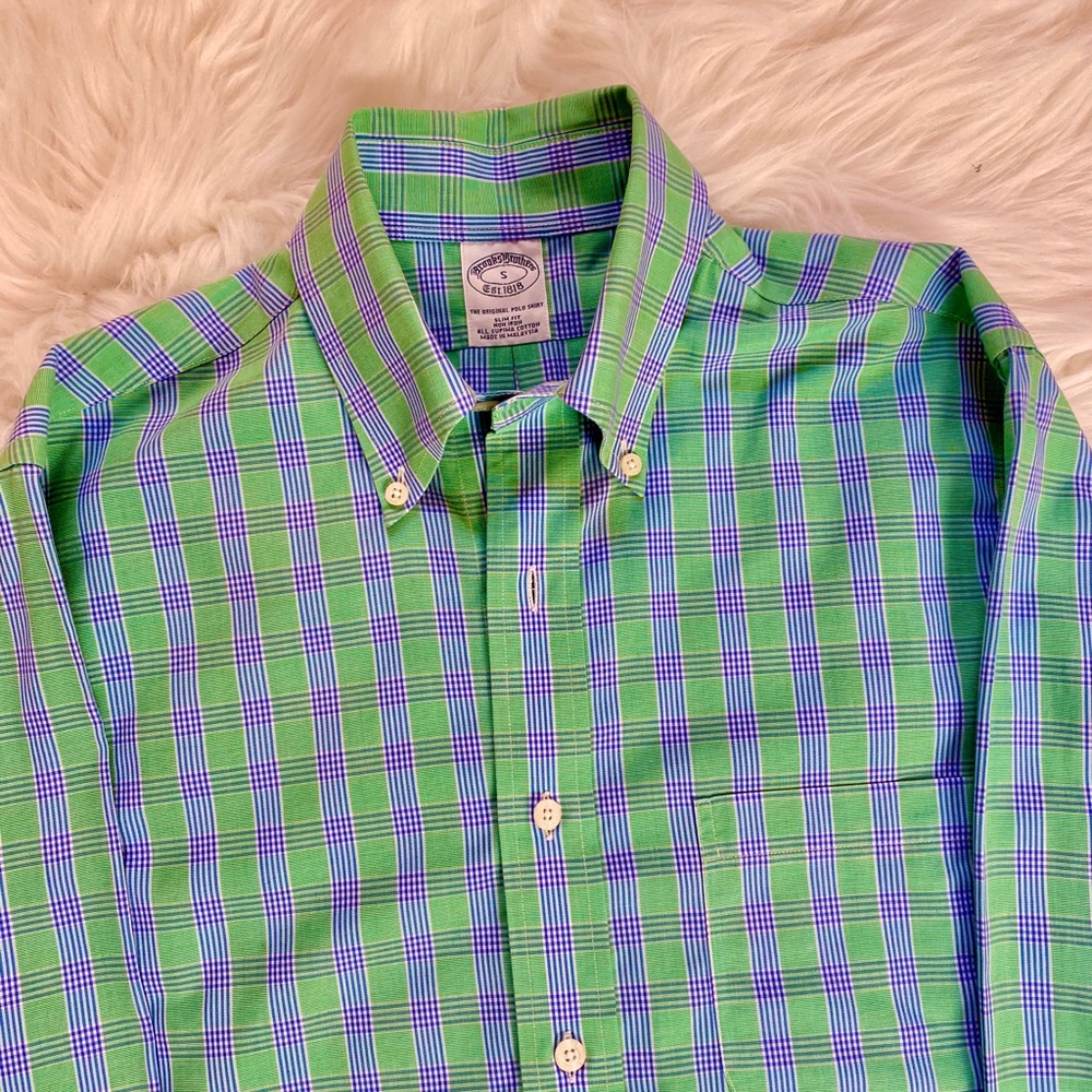 Brooks Brothers - Slim - Blue/Green - Dress Shirt